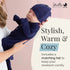 newborn-knotted-gown-and-hat-set-navy-blue-newborn-clothes-for-boys-Sophia's Style-5