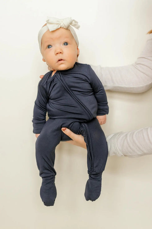 bamboo-baby-clothes-convertible-jumpsuit-0-3-months-navy-blue-Sophia's Style-1