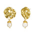 baroque-pearl-drop-earrings-with-hammered-earrings-Sophia's StyleEarrings-1