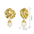 baroque-pearl-drop-earrings-with-hammered-earrings-Sophia's Style-3