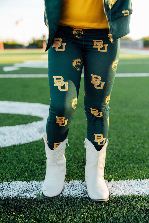 baylor-green-bear-leggings-Sophia's StyleLeggings-1
