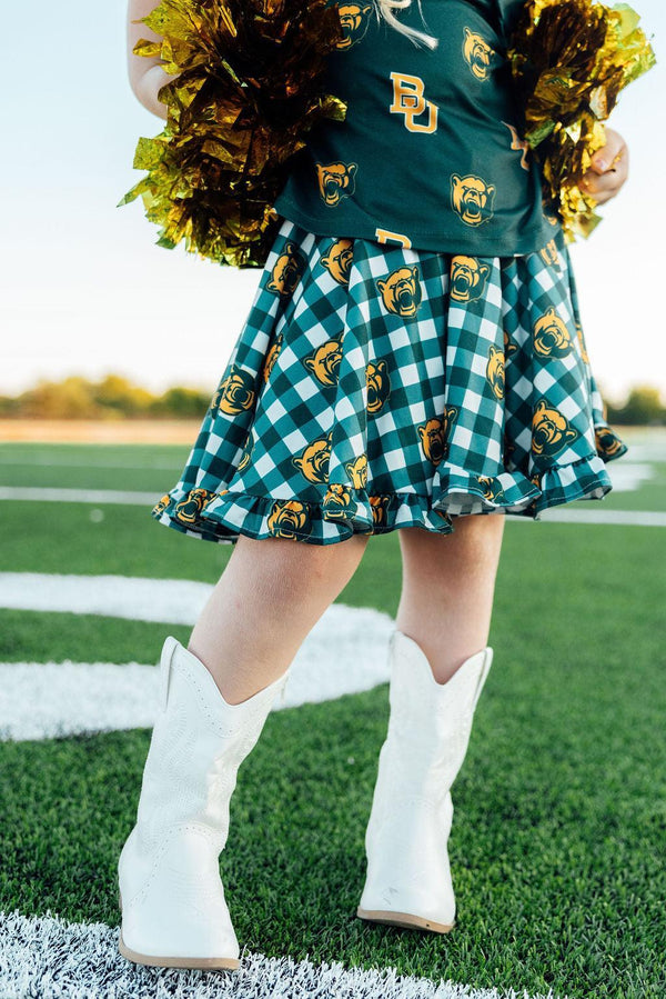 baylor-plaid-bear-ruffle-twirl-skort-Sophia's StyleRuffle Twirl Skort-1