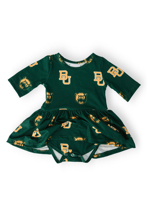 baylor-green-bear-3-4-sleeve-twirl-bodysuit-Sophia's Style-2