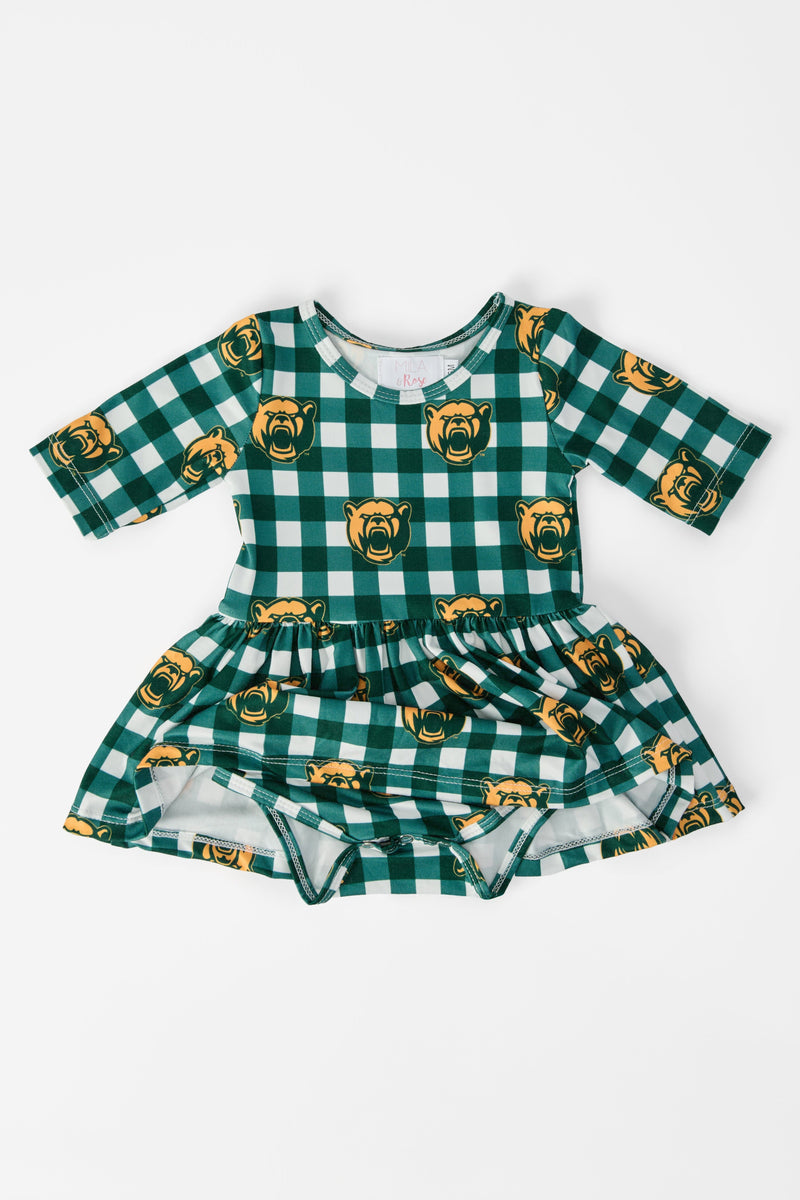 Baylor Plaid Bear Flutter Twirl Dress main image 0