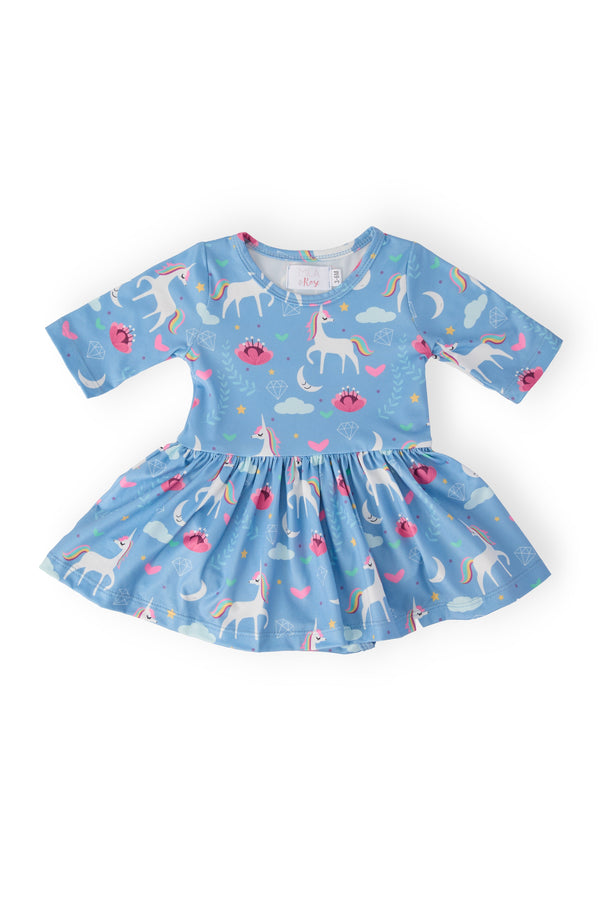 blue-moon-3-4-sleeve-twirl-bodysuit-Mila&Rose-Sophia's StyleTwirl Bodysuit - 3/4 Sleeve-1