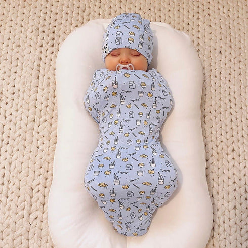 milk-cookies-blue-bamboo-swaddle-beanie-set- - Sophia's Style -3