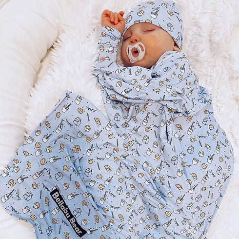 milk-cookies-blue-bamboo-swaddle-beanie-set- - Sophia's Style -4
