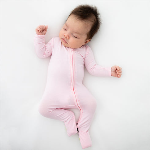 blush-pink-bamboo-convertible-footie-bellabu-bear - Sophia's Style -4