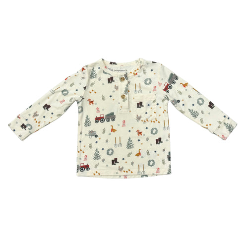 boys-long-sleeve-henley-shirt-in-christmas-farm-baby-sprouts-sophias-styleBoy's Long Sleeve Henley Shirt-1