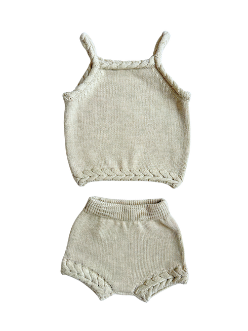 Braided Tank + Bloomers Set - Natural