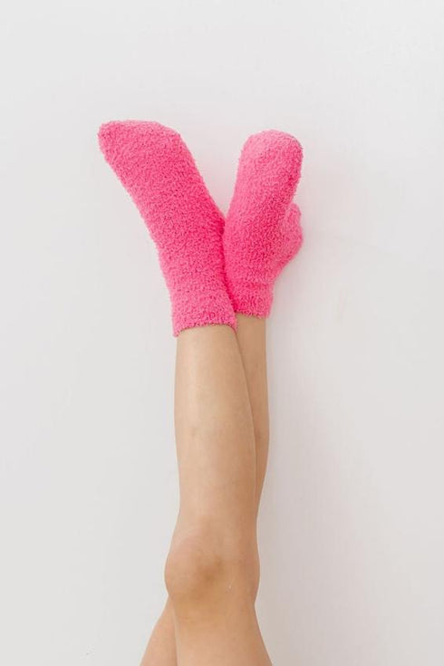 bright-pink-cozy-socks Mila & Rose - Sophia's StyleCozy Socks-1