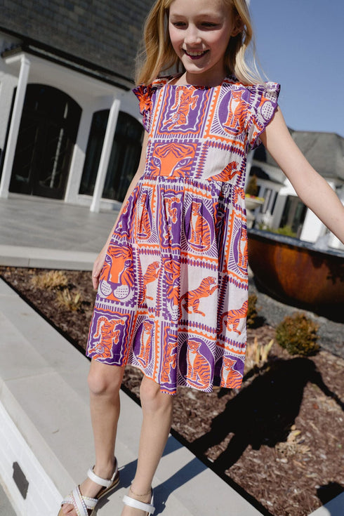 girls-maya-tiger-game-day-dress-orange-purple Briton Court - Sophia's Style-3