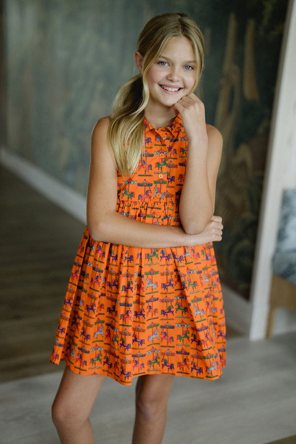girls-rachel-dress-vibrant-orange Briton Court - Sophia's StyleDress-1