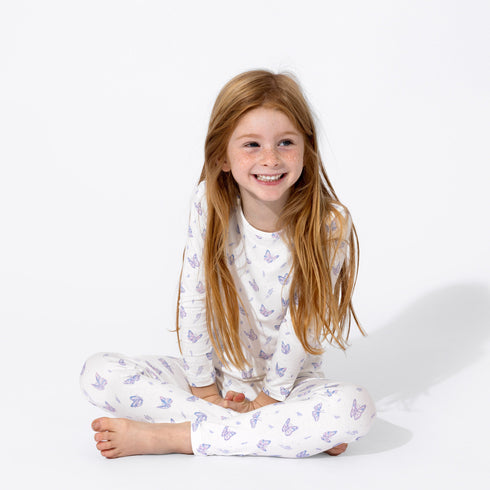 butterfly-bamboo-kids-pajamas-bellabu-bear - Sophia's Style The "Easy Two-Piecey"-1