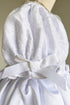 Girls White Babydoll Embroidered Puff Sleeve Satin Communion Dress 6-16