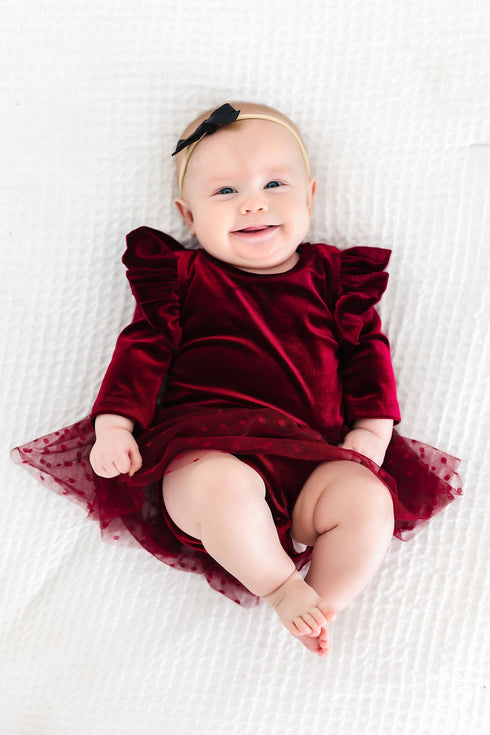 cranberry-velvet-tutu-bodysuit Mila & Rose - Sophia's Style-2