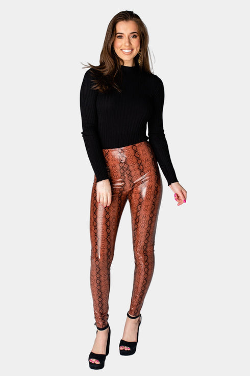 mila-patent-vegan-leather-legging-cognac-snake Buddy Love - Sophia's Style----6