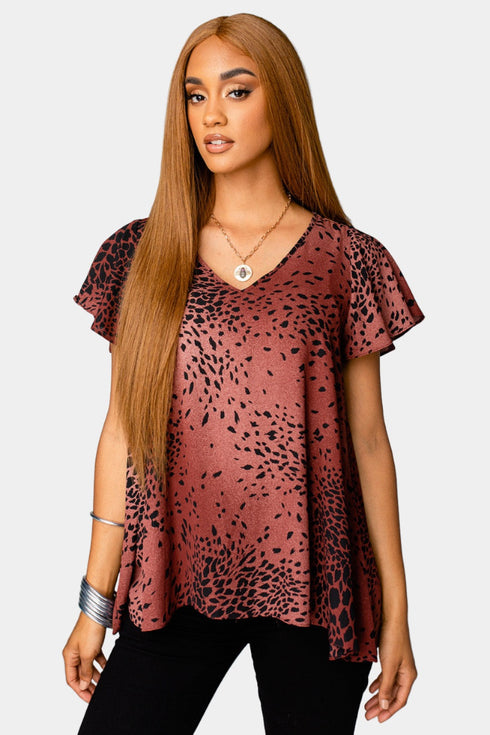avril-flutter-sleeve-v-neck-top-puma Buddy Love - Sophia's Style--Maroon-M-3