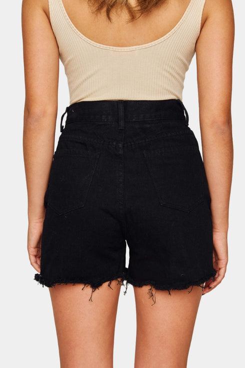 elvis-crystal-fringe-denim-shorts-black Buddy Love - Sophia's Style----5