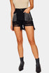 elvis-crystal-fringe-denim-shorts-black Buddy Love - Sophia's Style-Elvis Crystal Fringe Denim Shorts - Black-Black-XS-1