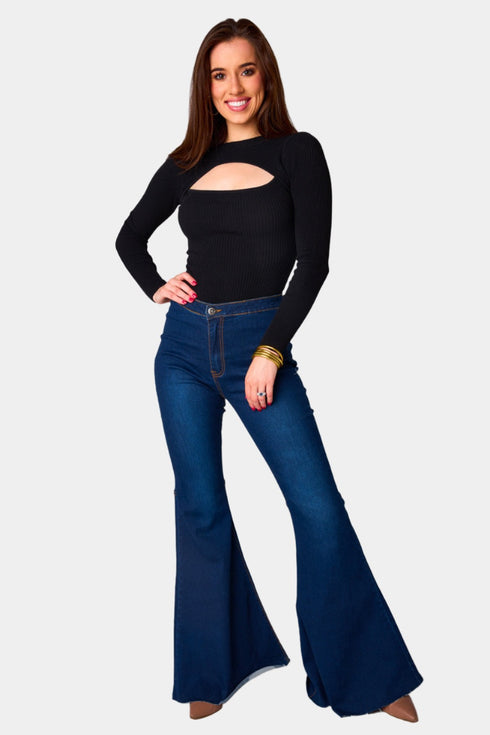 nadia-long-sleeve-cutout-bodysuit-black Buddy Love - Sophia's Style--Black-M-2