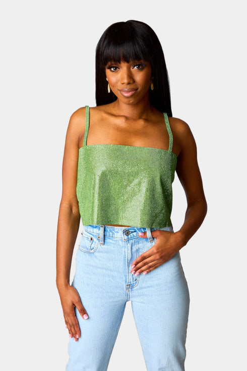 girly-girl-rhinestone-crop-top-emerald Buddy Love - Sophia's Style--Green-S-2