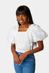 tandy-puff-sleeve-top-white Buddy Love - Sophia's Style--White-S-2