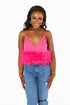 reno-feather-tank-top-fuchsia Buddy Love - Sophia's Style--Fuchsia Feather-S-2