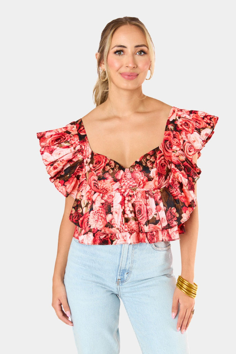 Bustier with Ruffle Sleeves main image 1
