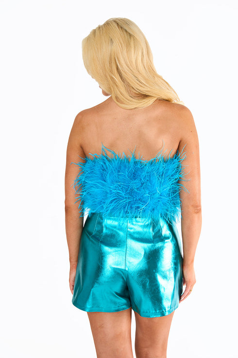 fancy-strapless-feather-crop-top-turquoise Buddy Love - Sophia's Style--Turquoise Feather-M-3