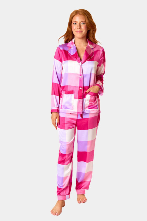 ripley-pajama-set-pink-plaid Buddy Love - Sophia's Style--Pink Plaid-M-2