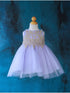 Baby Girls Lilac Gold Lace Embroidered Tulle Flower Girl Dress 6-24M SophiasStyle.com
