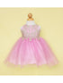 Baby Girls Pink Gold Lace Embroidered Tulle Flower Girl Dress 6-24M SophiasStyle.com