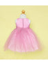 Baby Girls Pink Gold Lace Embroidered Tulle Flower Girl Dress 6-24M back SophiasStyle.com