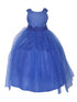 Calla Girls Royal Blue A-Line Flowered Waist Tulle Flower Girl Dress 2-16 SophiasStyle.com