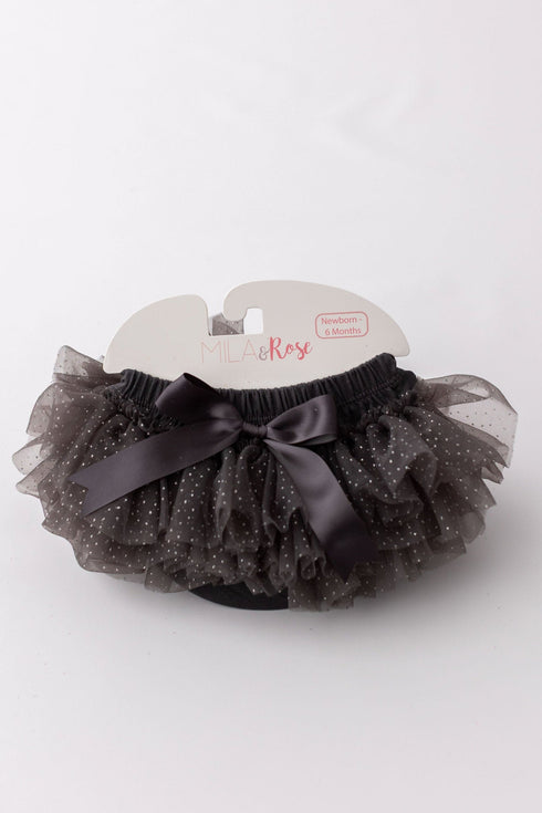 sale-charcoal-silver-glitter-ruffle-tutu-bloomer-sophias-styleTutu Bloomer-1