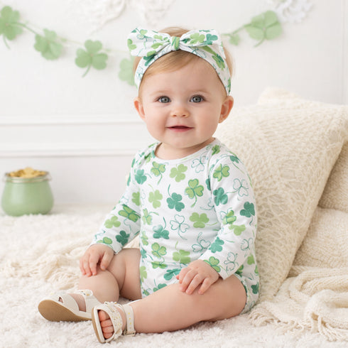 shamrock-baby-bodysuit-soft-bamboo-irish-charm-Sophia's Style-2