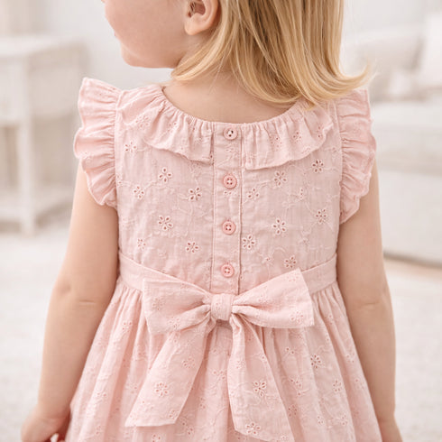 eyelet-girls-cotton-dress-for-special-occasions-pink-sophias-style-3