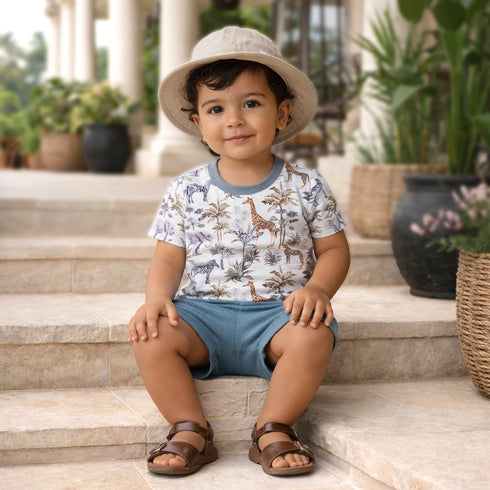 jungle-safari-baby-boy-bamboo-cotton-top-shorts-set-sophias-style-2