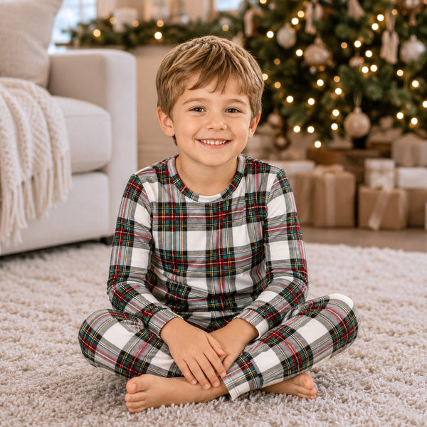 kids-christmas-plaid-pajamas-soft-bamboo-holiday-pjs-tesa-babe-sophias-stylePajama Set-Kids-1