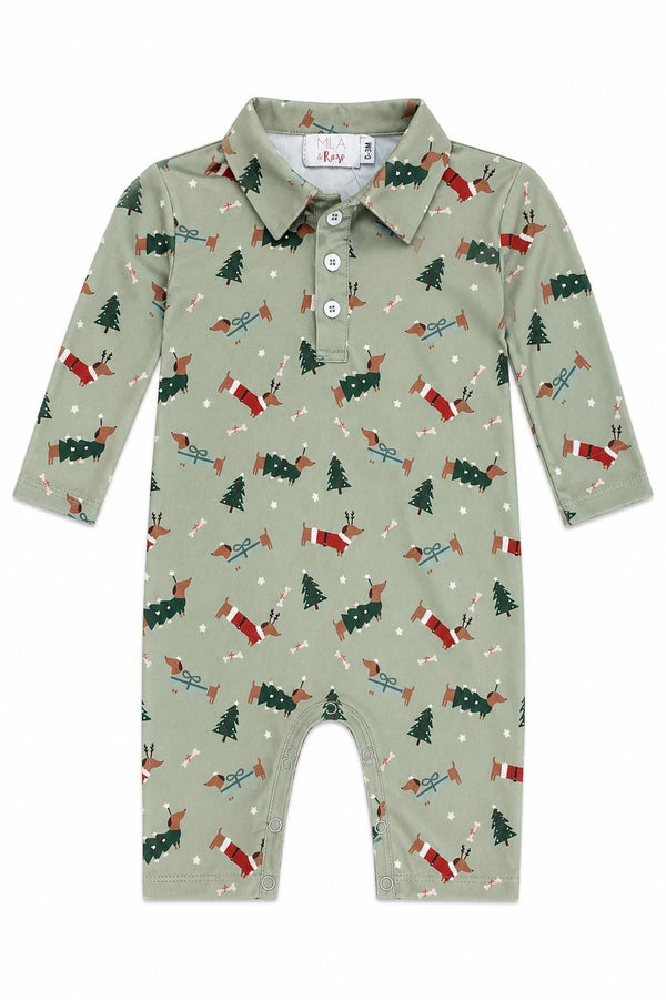 dachshund-through-the-snow-l-s-polo-one-piece-mila-rose-sophias-styleOne-Piece - L/S Polo-1