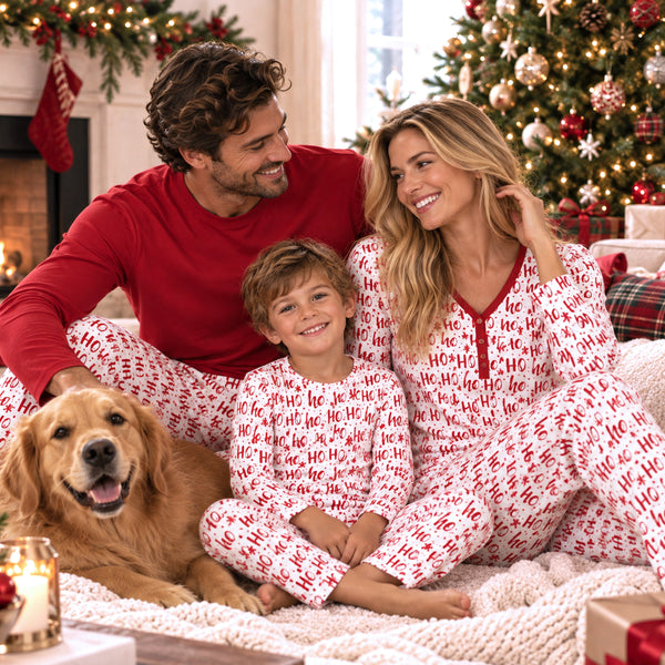 christmas-ho-ho-ho-family-matching-ultra-soft-bamboo-pajamas-sophias-styleFamily Matching Pajamas-1
