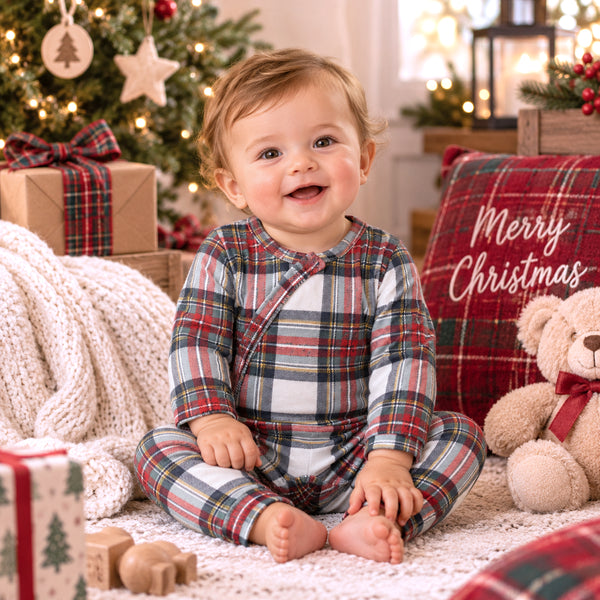 plaid-baby-christmas-zipper-romper-with-convertible-cuffs-tesa-babe-sophias-styleRompers - Zipper-1