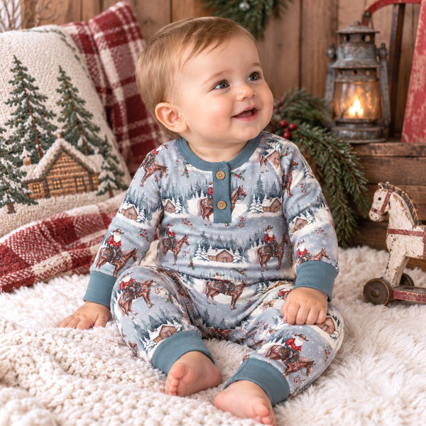 cowboy-christmas-henley-romper-bamboo-babywear-tesa-babe-sophias-styleRompers - Henley-1