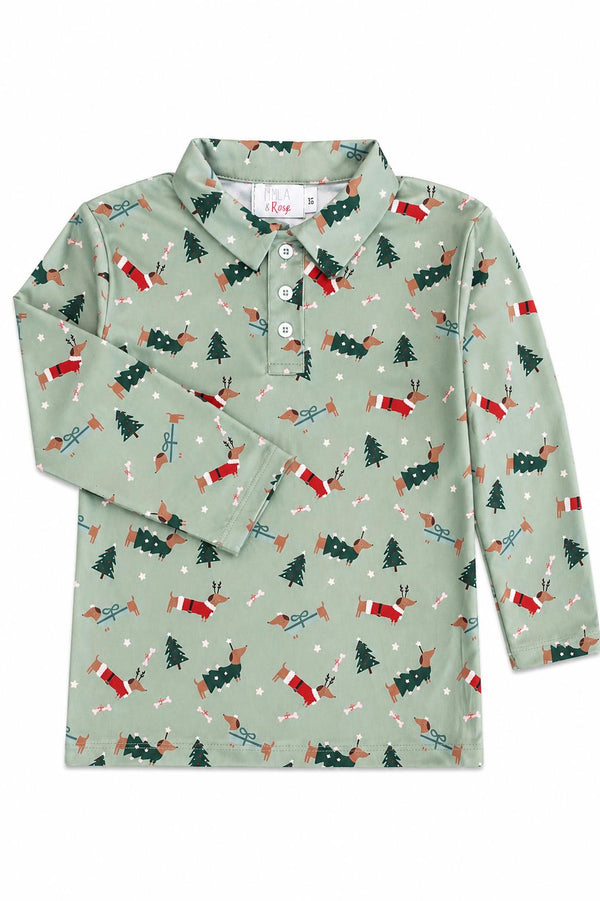 dachshund-through-the-snow-l-s-polo-mila-rose-sophias-styleBoys Polo - L/S-1