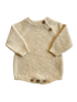 Chunky Purl Knit Romper - French Cream