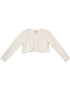 Cinderella Couture Girls Ivory Pearl Beaded Soft Hook Closure Sweater 2-14 - SophiasStyle.com