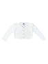 Girls White Rhinestone Button Soft Brush Sweater 2-14 SophiasStyle.com