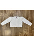 Girls Ivory Glitter Rhinestone Button Soft Brush Sweater 2-14 SophiasStyle.com