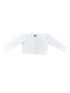 Girls White Glitter Rhinestone Button Soft Brush Sweater 2-14 SophiasStyle.com